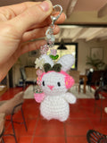 Porte-clé lapin fraise